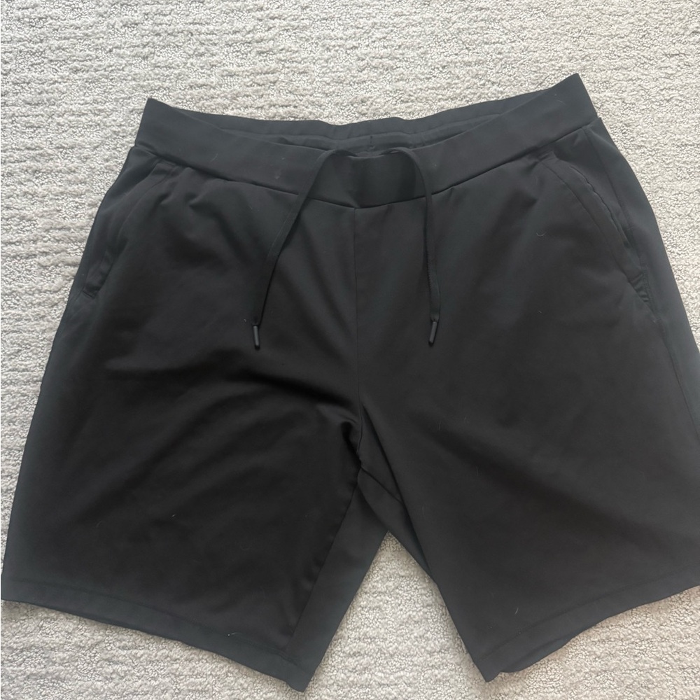 32 Degrees Cool Mens Black Drawstring Shorts Casual Stretch XXL Comfort